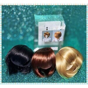 Volks 1/4 BJD Doll Mini Super Dollfie MSD 7/8 W-55N Short Bob Copper LOT 3 Wigs